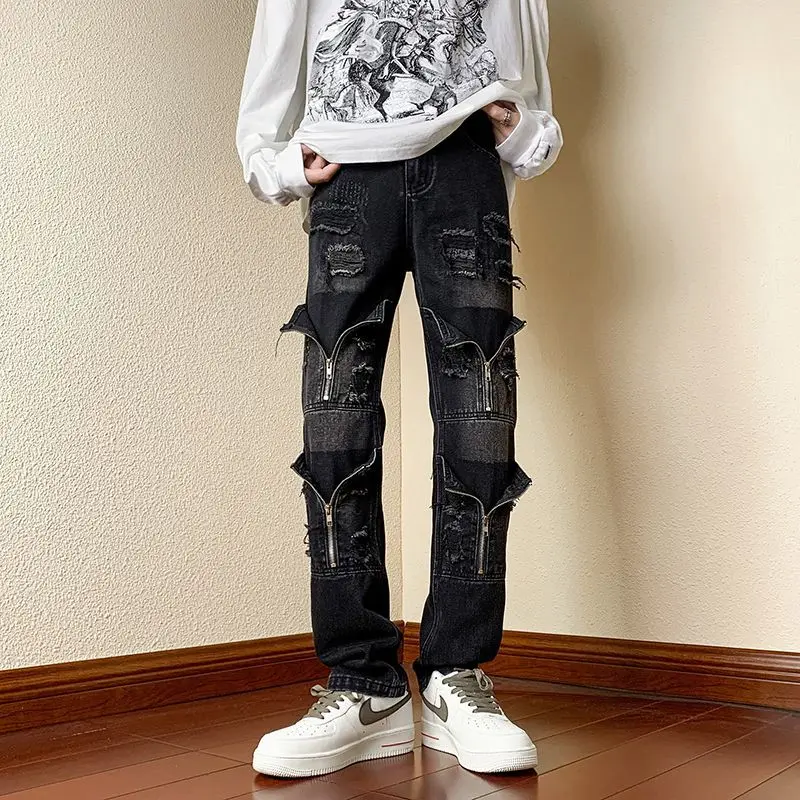 Men'S Fashion Jeans And Boots - Straight Male Cowboy Pants Trend 2025