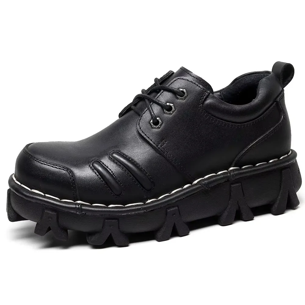 Men'S Fashion Loafers - Fashion Genuine Leather Ankle Motorcycle Boots