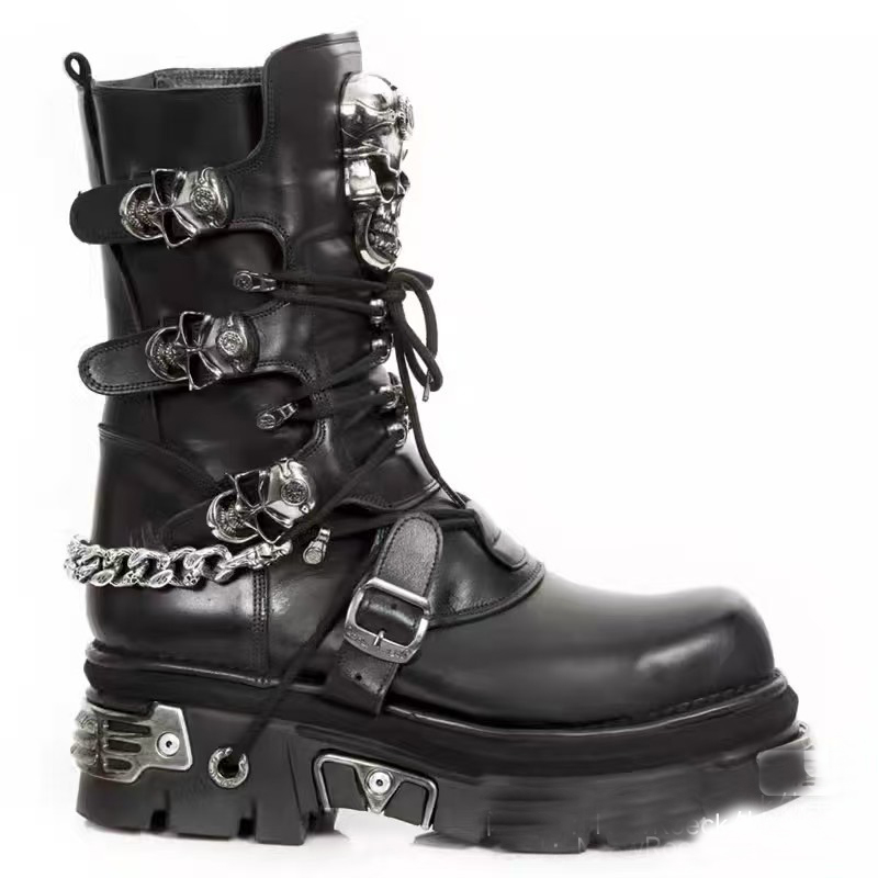 Men'S Fashion For 30 Year Olds - Fashion Men's Genuine Leather Motorcycle Boots