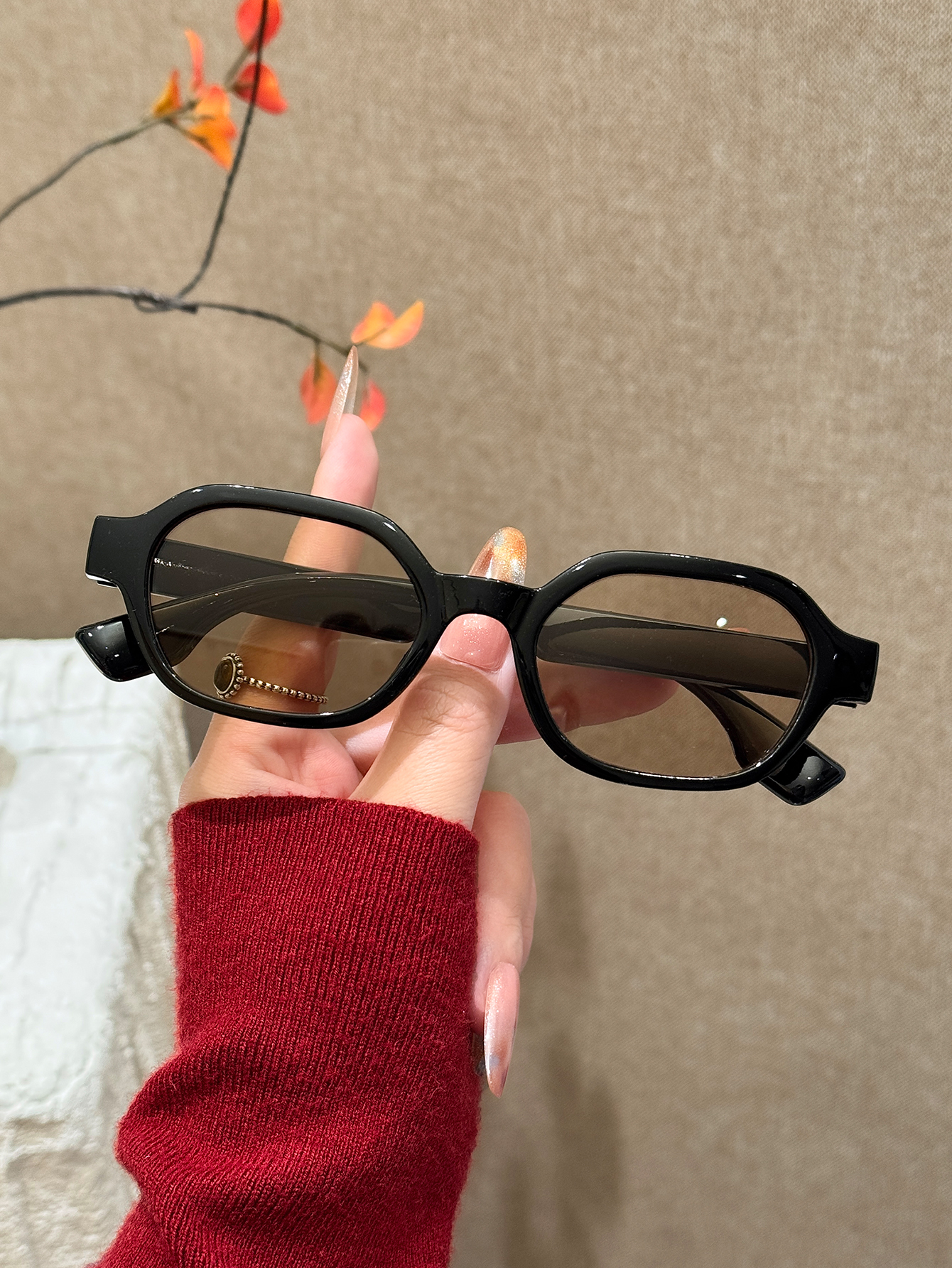 Men Fashion Photography - 1Pc Retro Simple Oval Frame Fashion