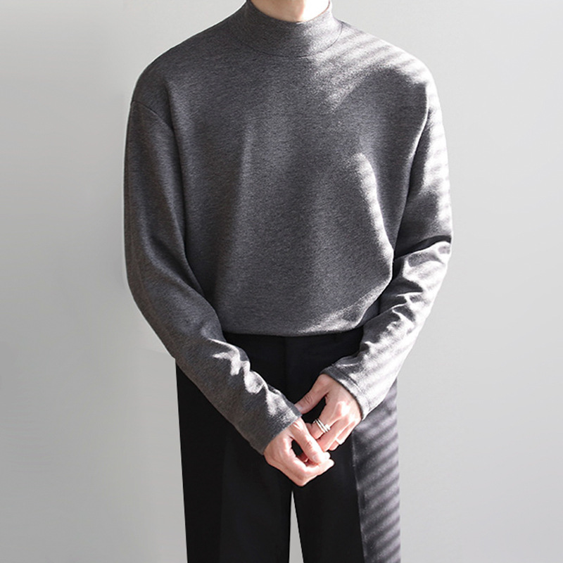 Men'S Fashion Undershirt - Autumn Winter New Fashion Men's Solid