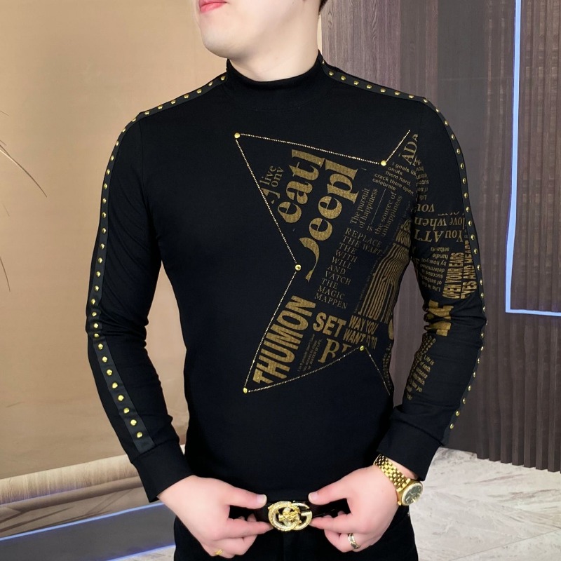 Mens Fashion Top - New long-sleeved tops for fashionable men.