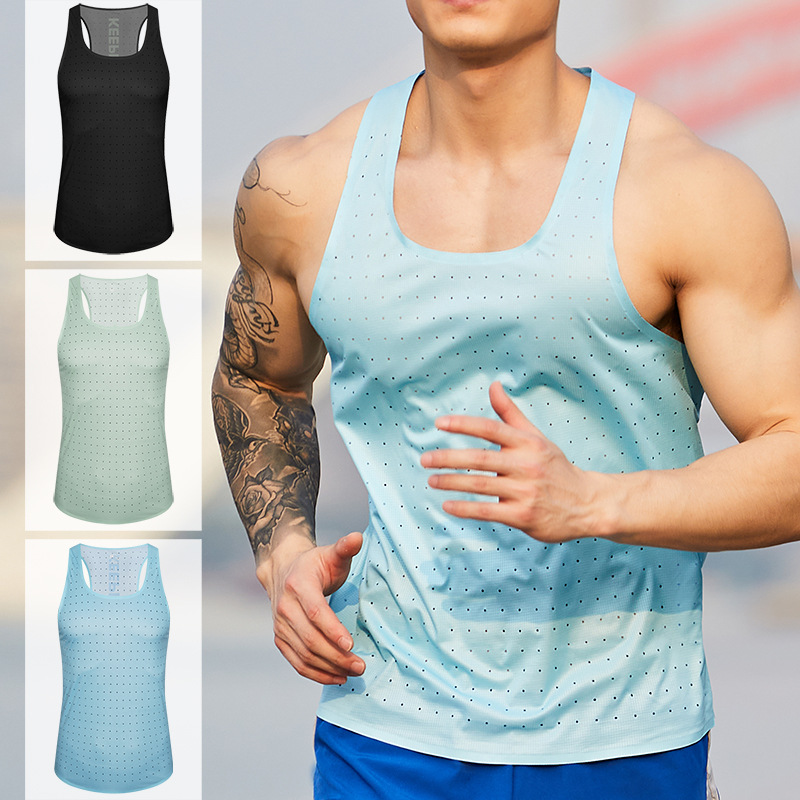Men'S Fashion Undershirt - Men Gym Vest Quick-Drying Mesh Breathable