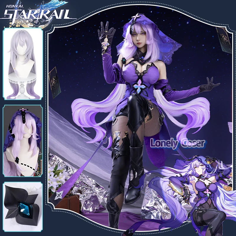 Formal Waistcoat Vest - Black Swan Cosplay Costume Honkai: Star