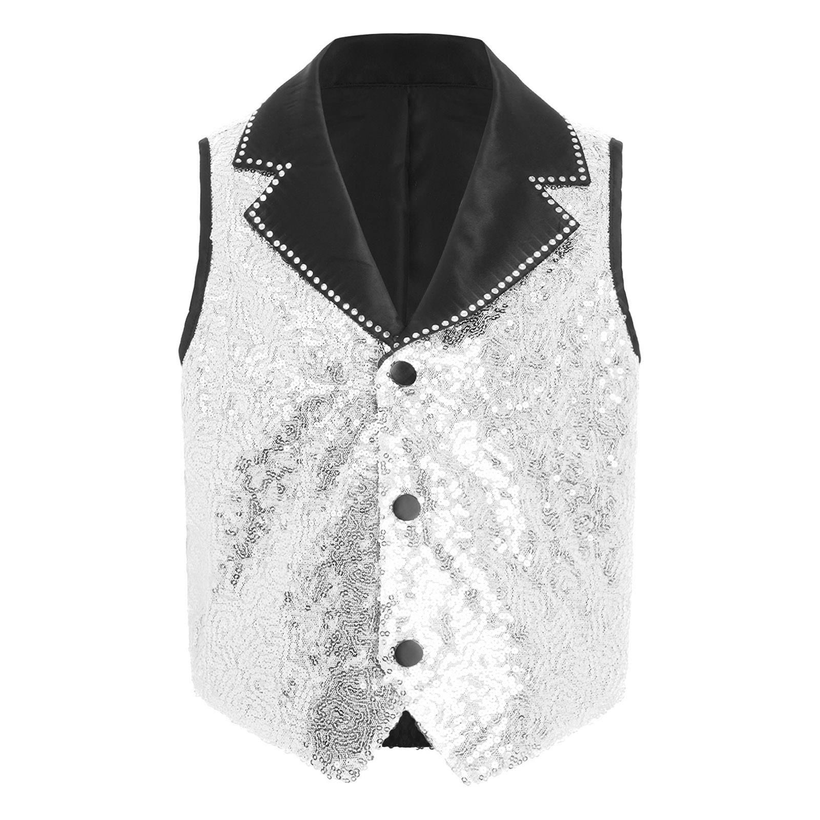 Boys Girls Vest Shiny Sequin S - Formal Waistcoat Vest recensione e prezzo