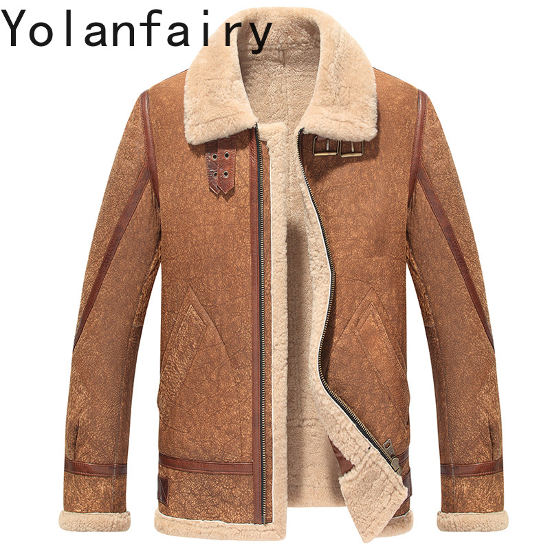 YOLANFAIRY Real Leather Jacket - Men'S Fashion Zipper Jacket recensione e prezzo
