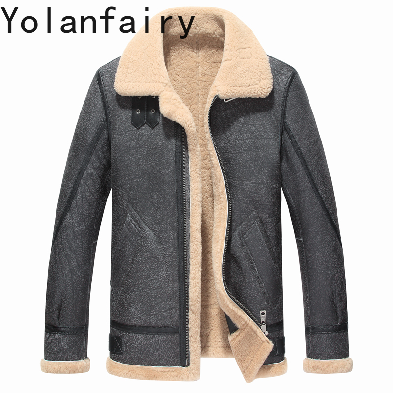 YOLANFAIRY Real Leather Jacket - Men'S Fashion Zipper Jacket recensione e prezzo