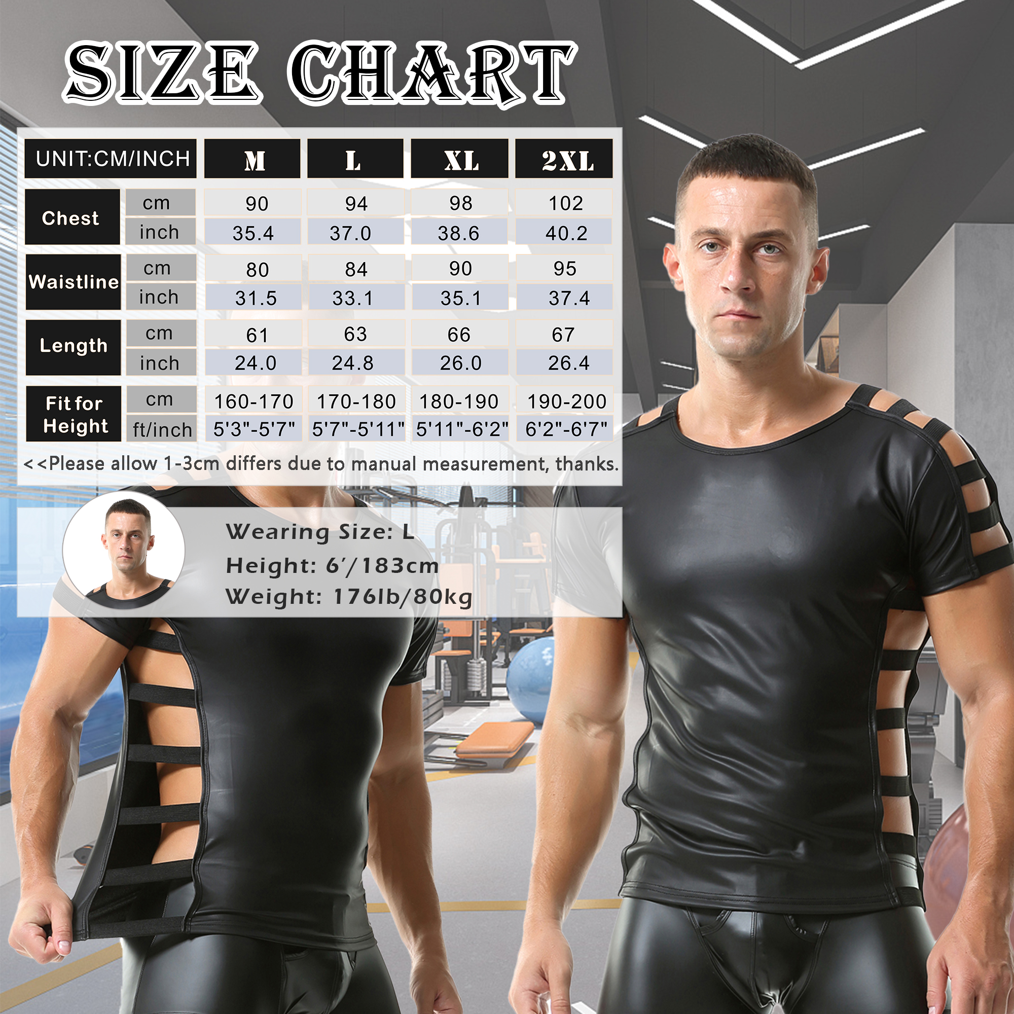 Sexy Fashion Men Faux Leather  - Men'S Fashion Undershirt recensione e prezzo