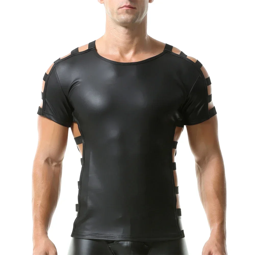 Sexy Fashion Men Faux Leather  - Men'S Fashion Undershirt recensione e prezzo