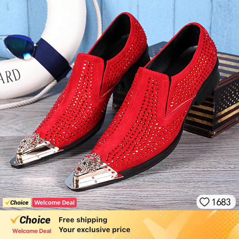 Men's Fashion Red Sequin Point - Men'S Fashion For Wedding recensione e prezzo