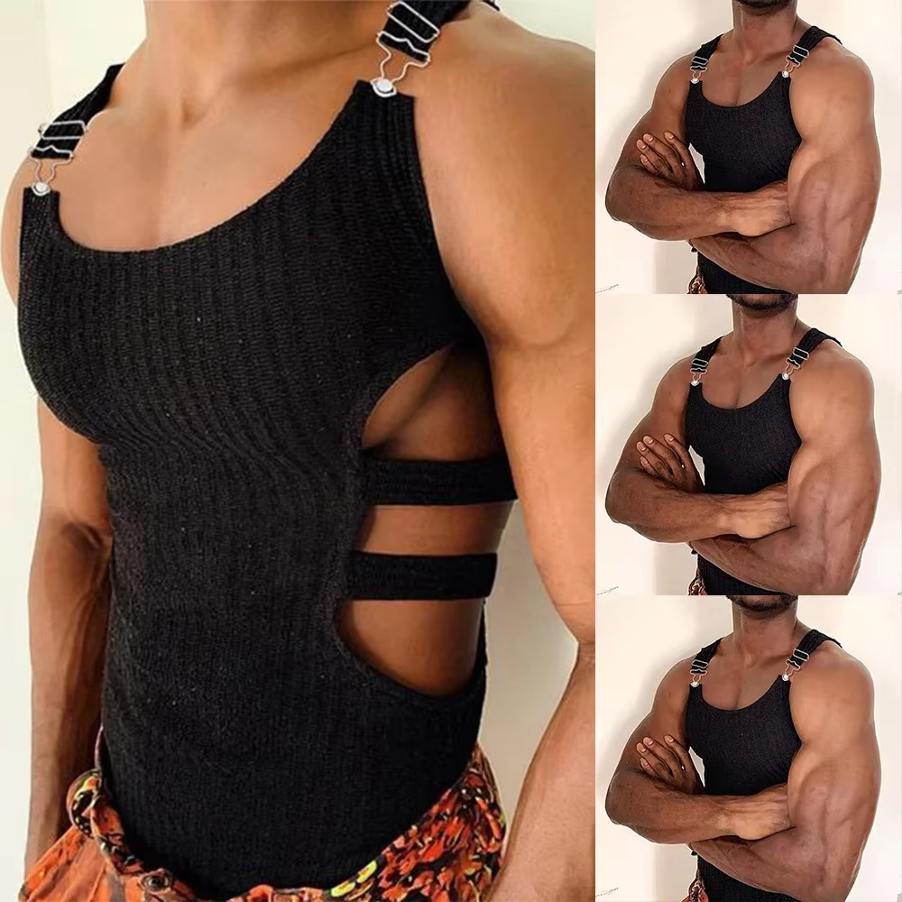 2024 New Mens Knitted Tank Top - Men'S Fashion Undershirt recensione e prezzo