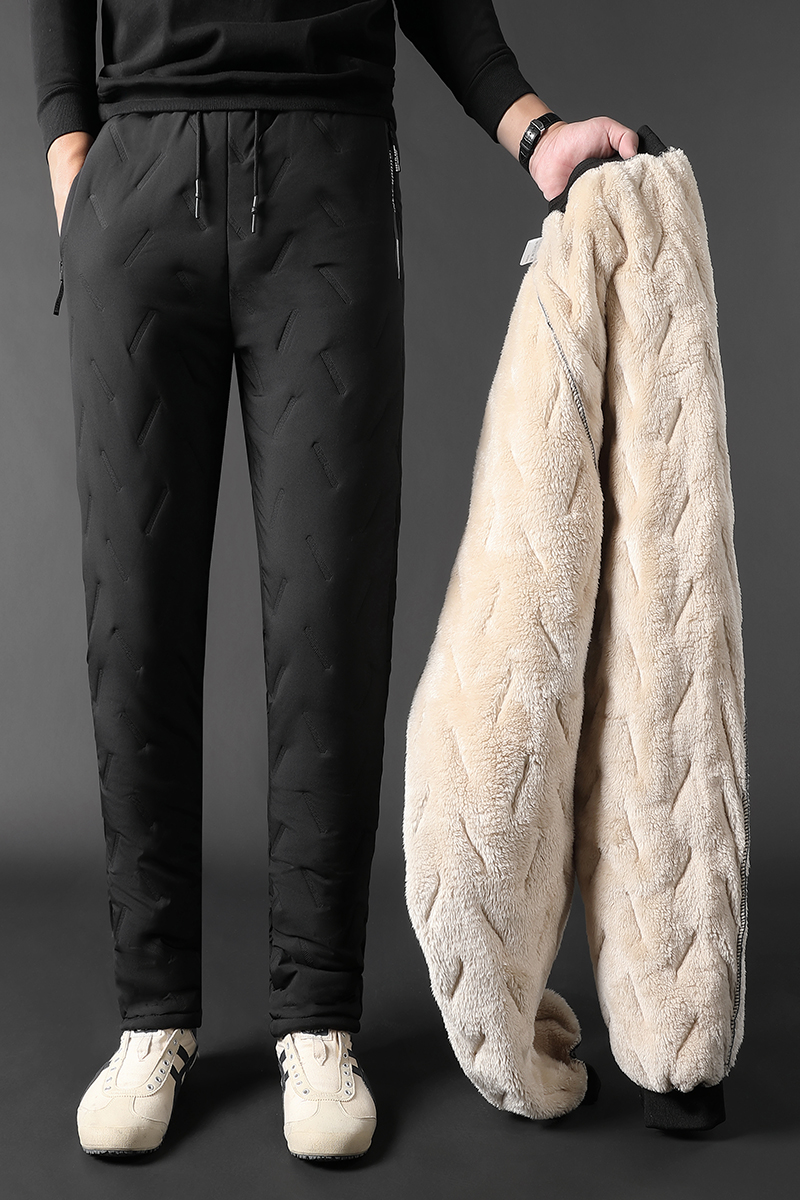Winter Zip Pockets Thicken Fle - Jogger Sweatpants Men recensione e prezzo