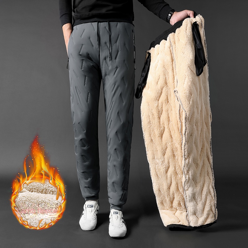 Winter Zip Pockets Thicken Fle - Jogger Sweatpants Men recensione e prezzo