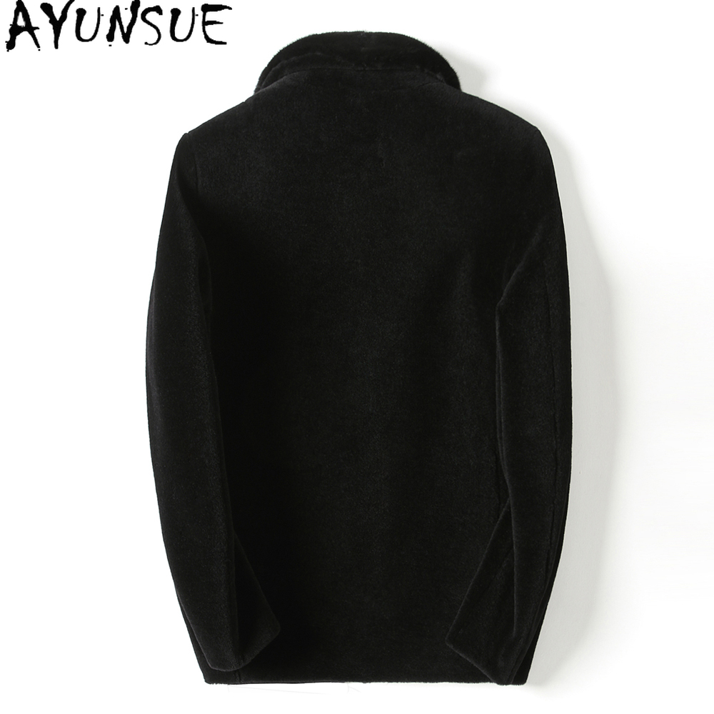 AYUNSUE Casual 100% Wool Coats - Men'S Fashion Zipper Jacket recensione e prezzo