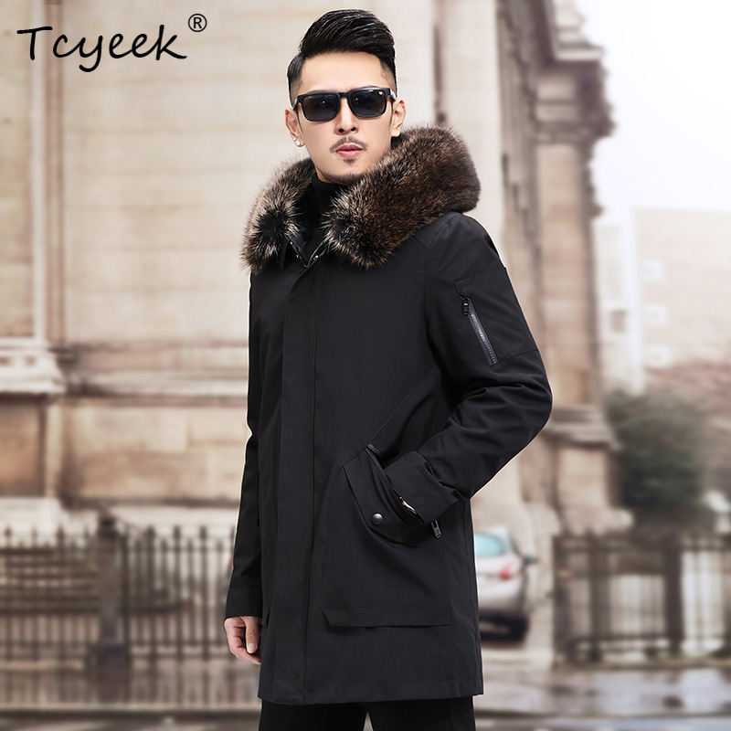 Tcyeek Sliver Fox Fur Collar W - Men'S Fashion Zipper Jacket recensione e prezzo