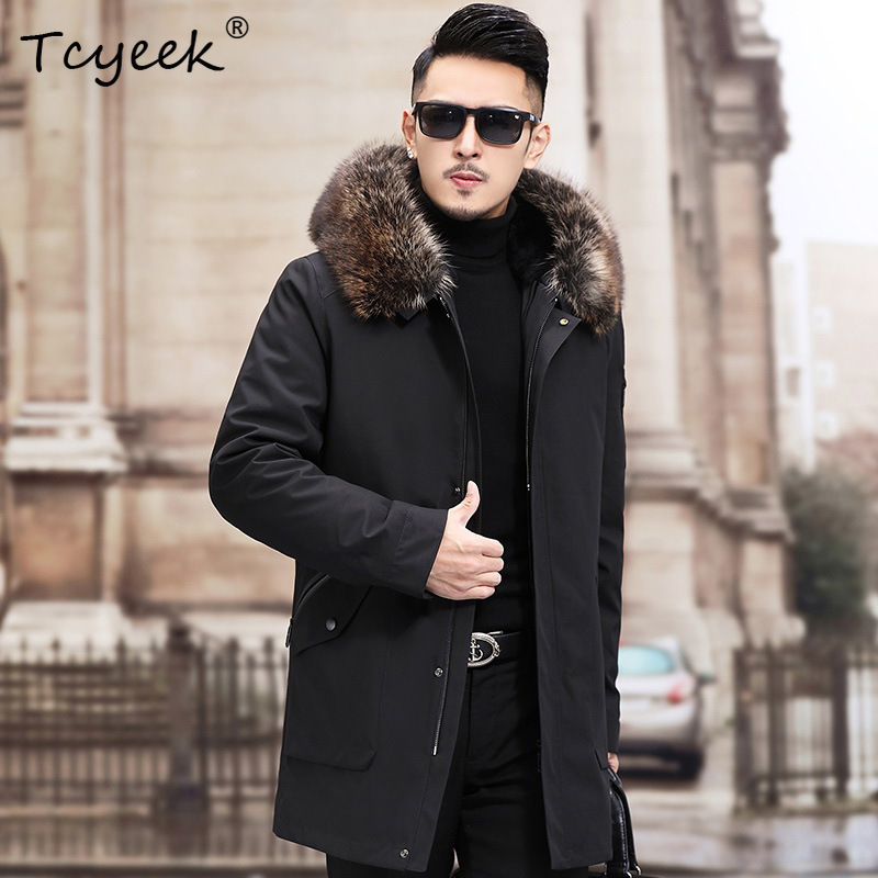 Tcyeek Sliver Fox Fur Collar W - Men'S Fashion Zipper Jacket recensione e prezzo