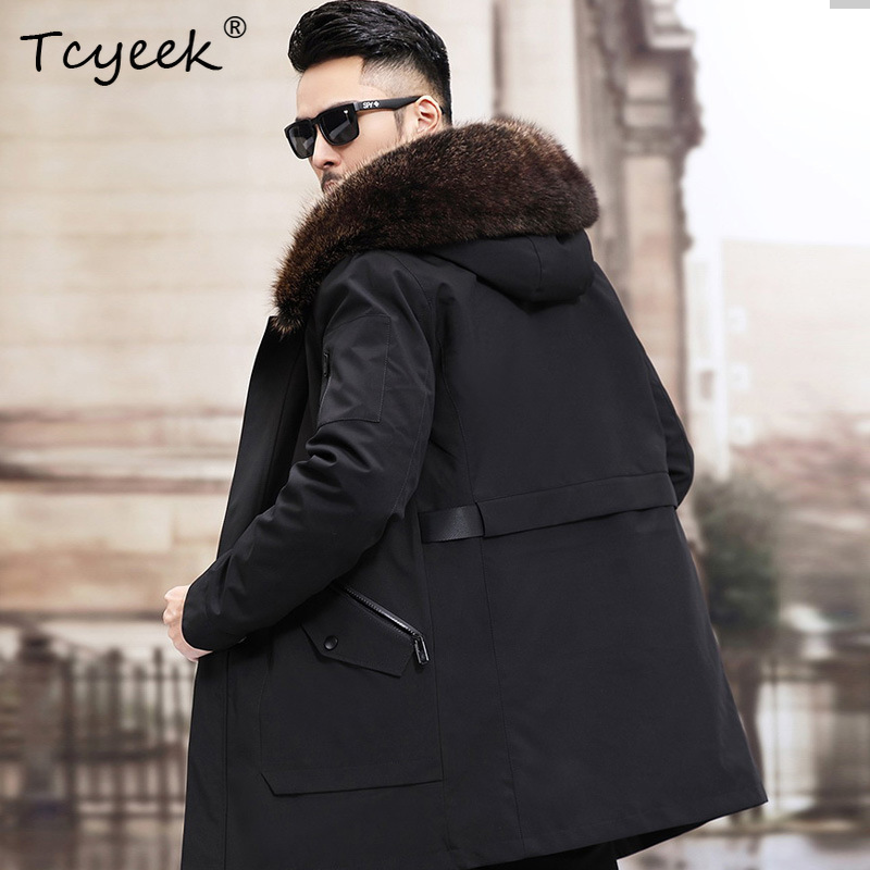 Tcyeek Sliver Fox Fur Collar W - Men'S Fashion Zipper Jacket recensione e prezzo