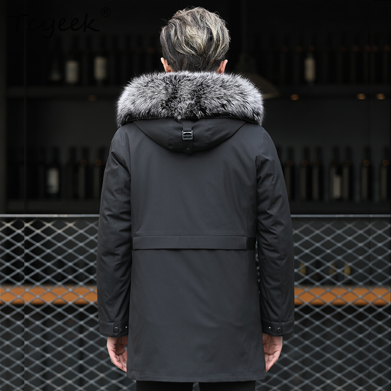 Tcyeek Sliver Fox Fur Collar W - Men'S Fashion Zipper Jacket recensione e prezzo