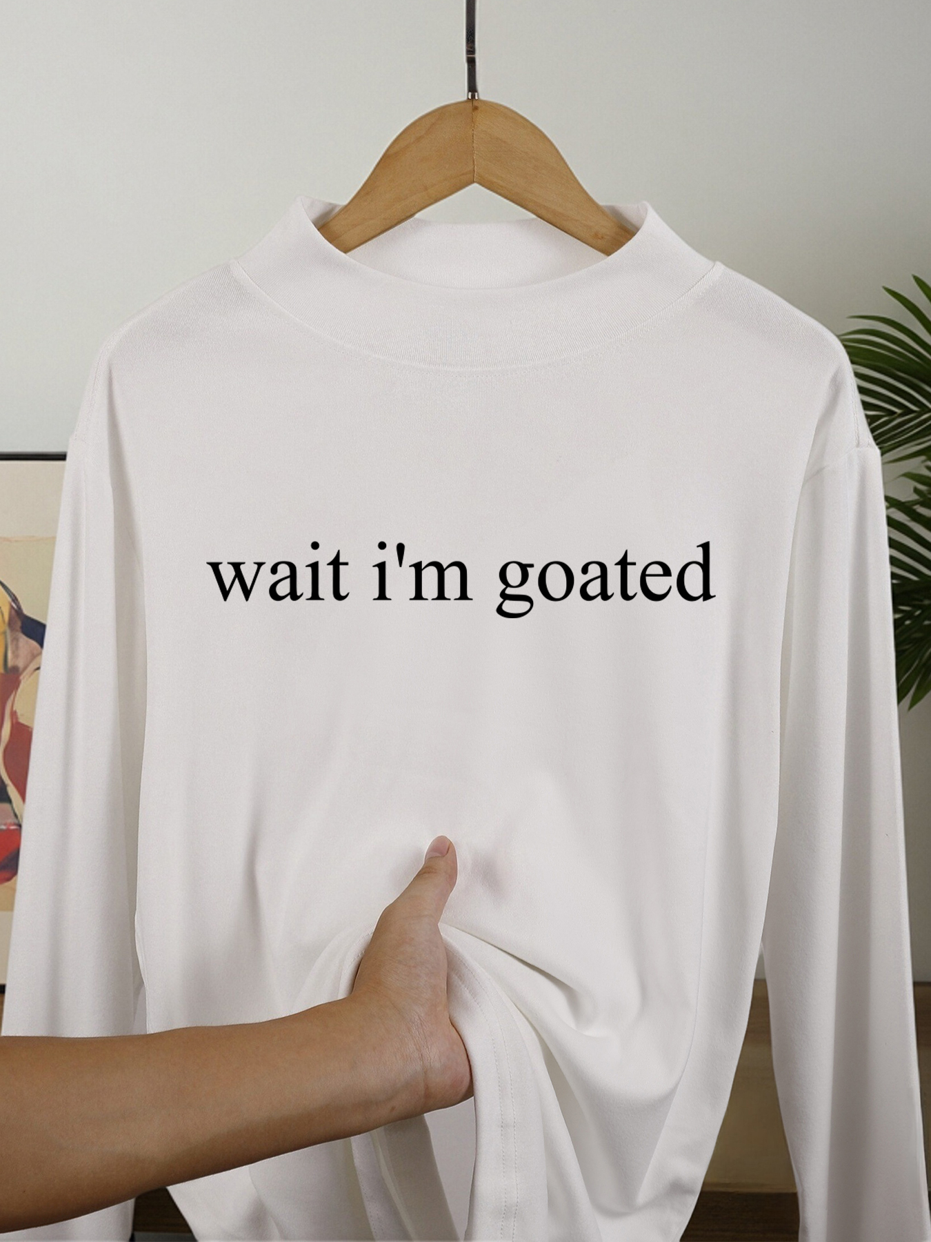 Wait I'M Goated Letter Printed - Mens Fashion Top recensione e prezzo