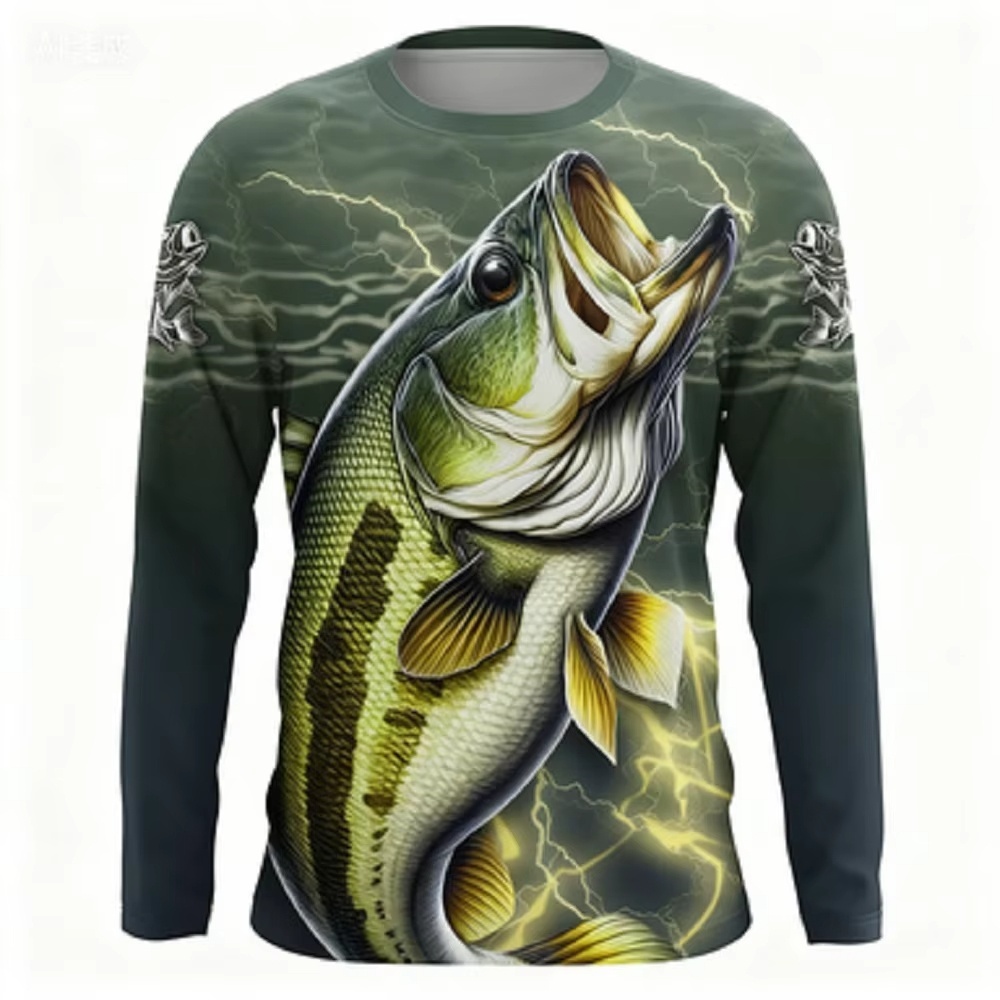 Fashionable Bass Pattern Crew  - Mens Fashion Top recensione e prezzo