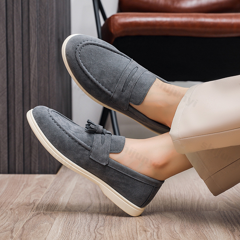Men Flat Loafers Frosted Suede - Men'S Fashion For Wedding recensione e prezzo