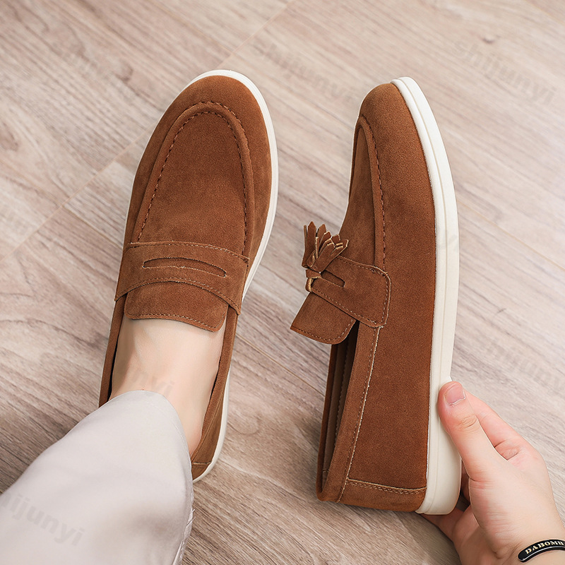 Men Flat Loafers Frosted Suede - Men'S Fashion For Wedding recensione e prezzo