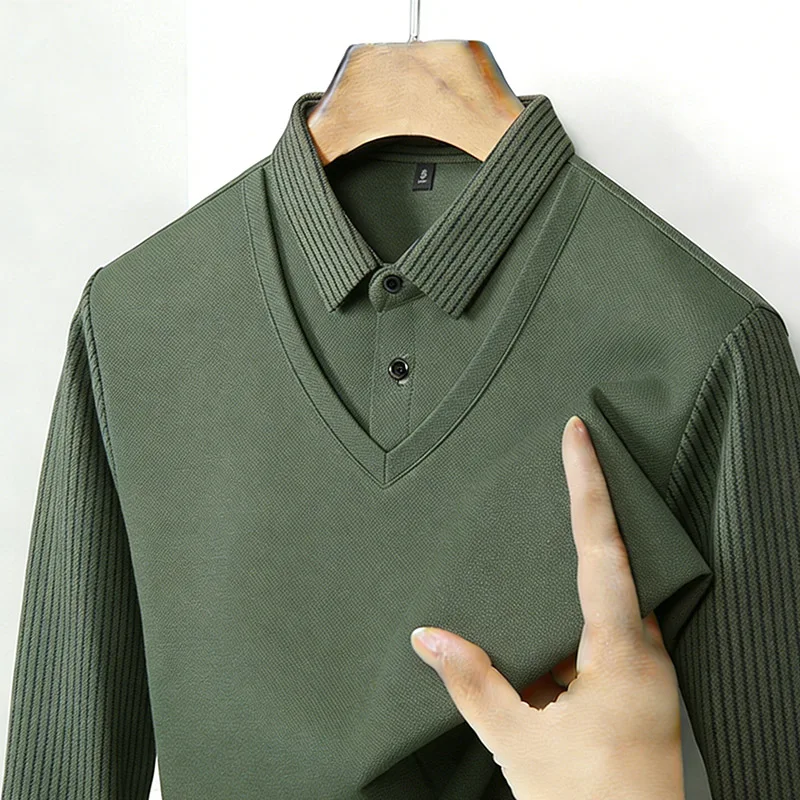 Men's Fake Two Piece Shirt Col - Mens Fashion Top recensione e prezzo