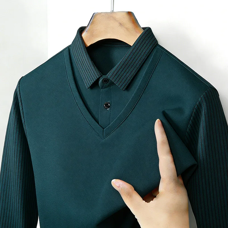 Men's Fake Two Piece Shirt Col - Mens Fashion Top recensione e prezzo