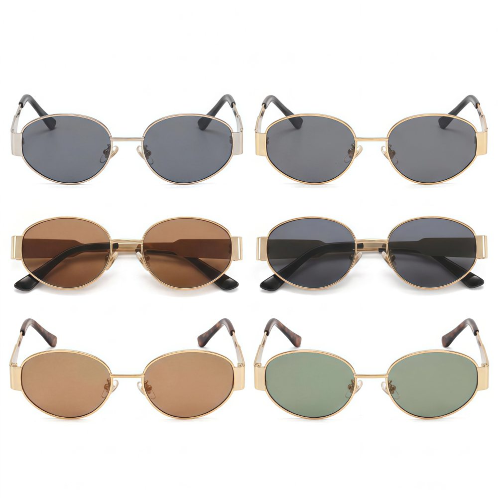 Retro Metal Round Frame Sungla - Men Fashion Photography recensione e prezzo