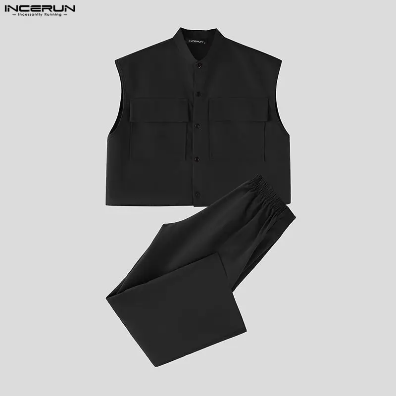 INCERUN Men Sets Solid Sleevel - Mens Fashion Top recensione e prezzo