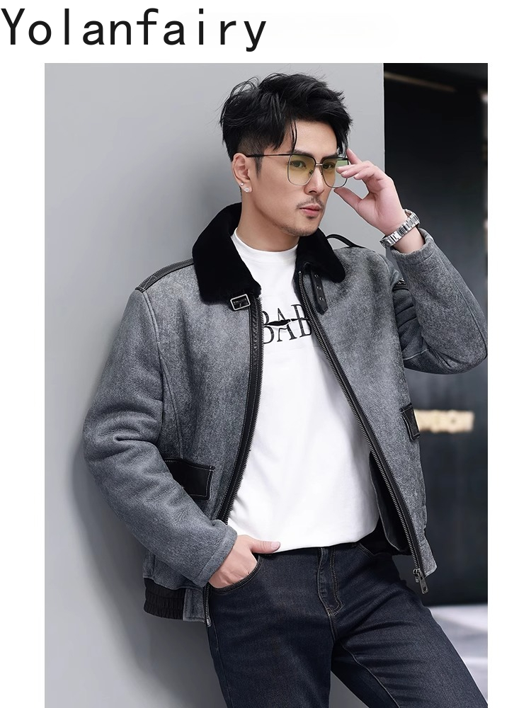 YOLANFAIRY Short Natural Fur C - Men'S Fashion Zipper Jacket recensione e prezzo