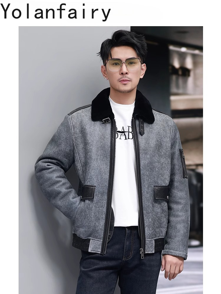YOLANFAIRY Short Natural Fur C - Men'S Fashion Zipper Jacket recensione e prezzo