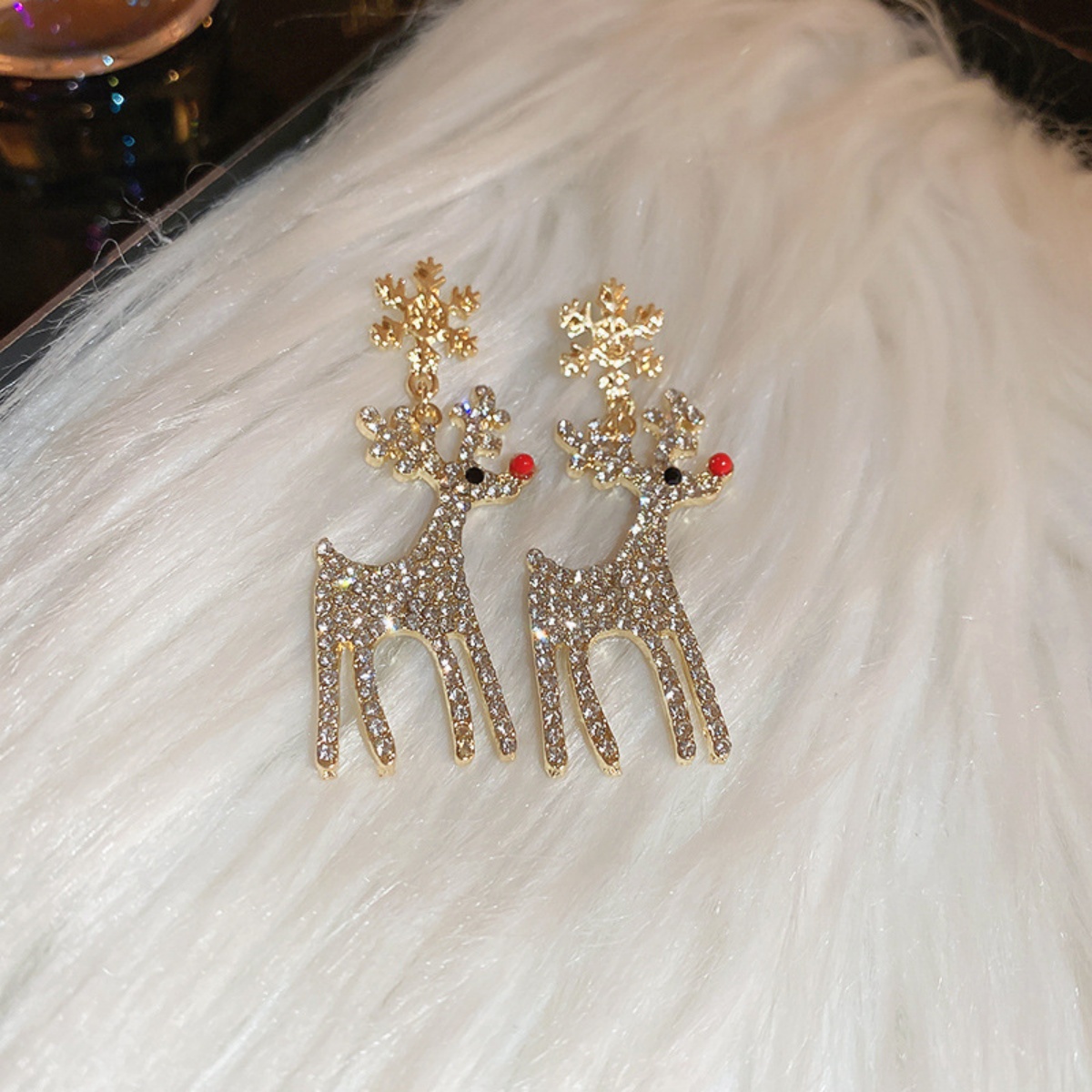 Xmas Holiday Deer Drop Earring - Men'S Fashion Xmas Party recensione e prezzo