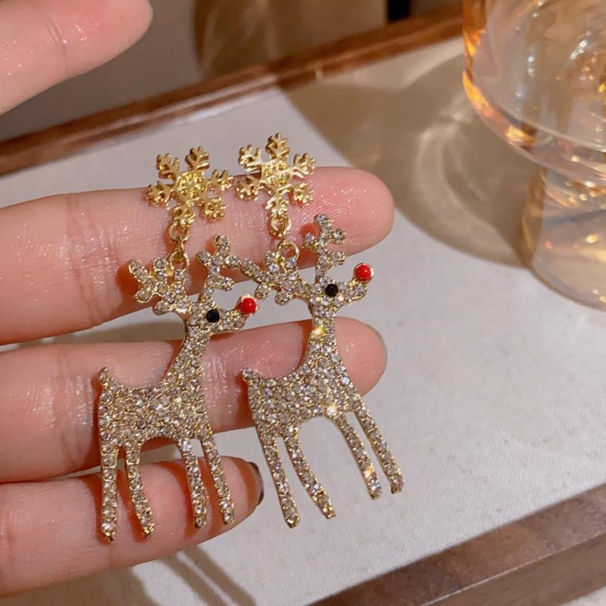 Xmas Holiday Deer Drop Earring - Men'S Fashion Xmas Party recensione e prezzo