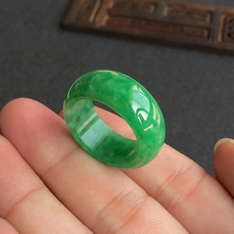 Natural Green Jade Ring Jadeit - Men'S Fashion For Wedding recensione e prezzo