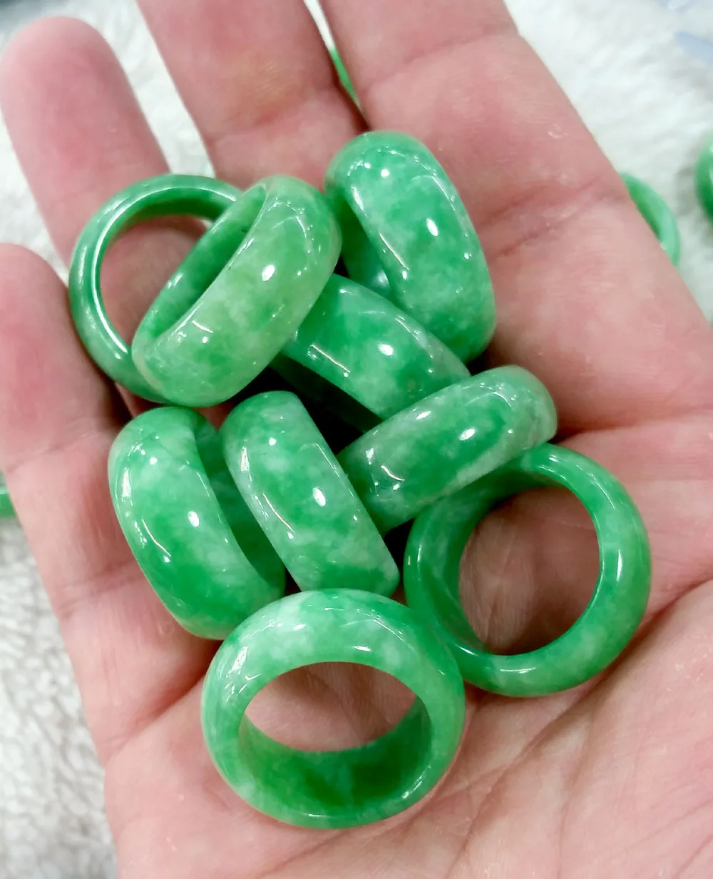 Natural Green Jade Ring Jadeit - Men'S Fashion For Wedding recensione e prezzo