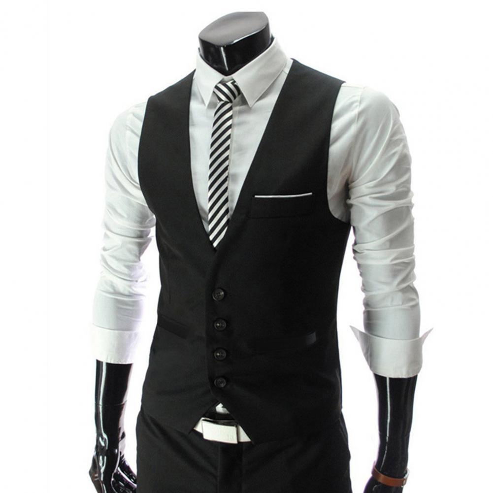 Men Vest Single Breasted Suit  - Formal Waistcoat Vest recensione e prezzo