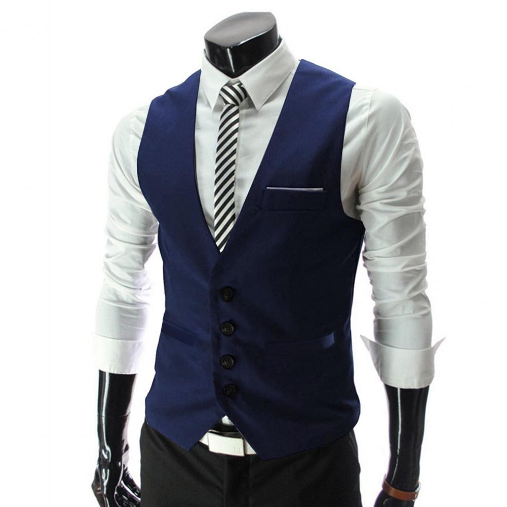 Men Vest Single Breasted Suit  - Formal Waistcoat Vest recensione e prezzo