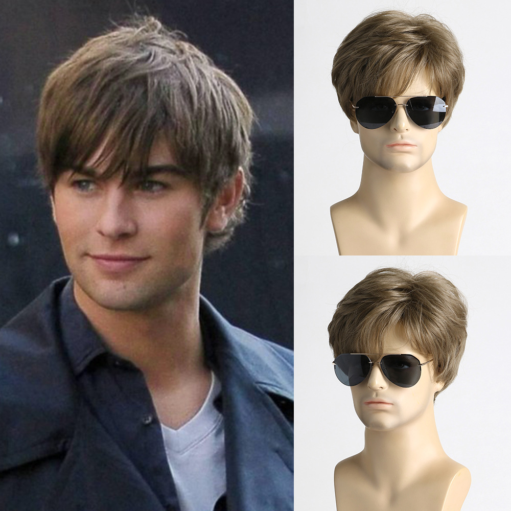 Synthetic Short Brown Wig for  - Men'S Fashion Looks 2026 recensione e prezzo