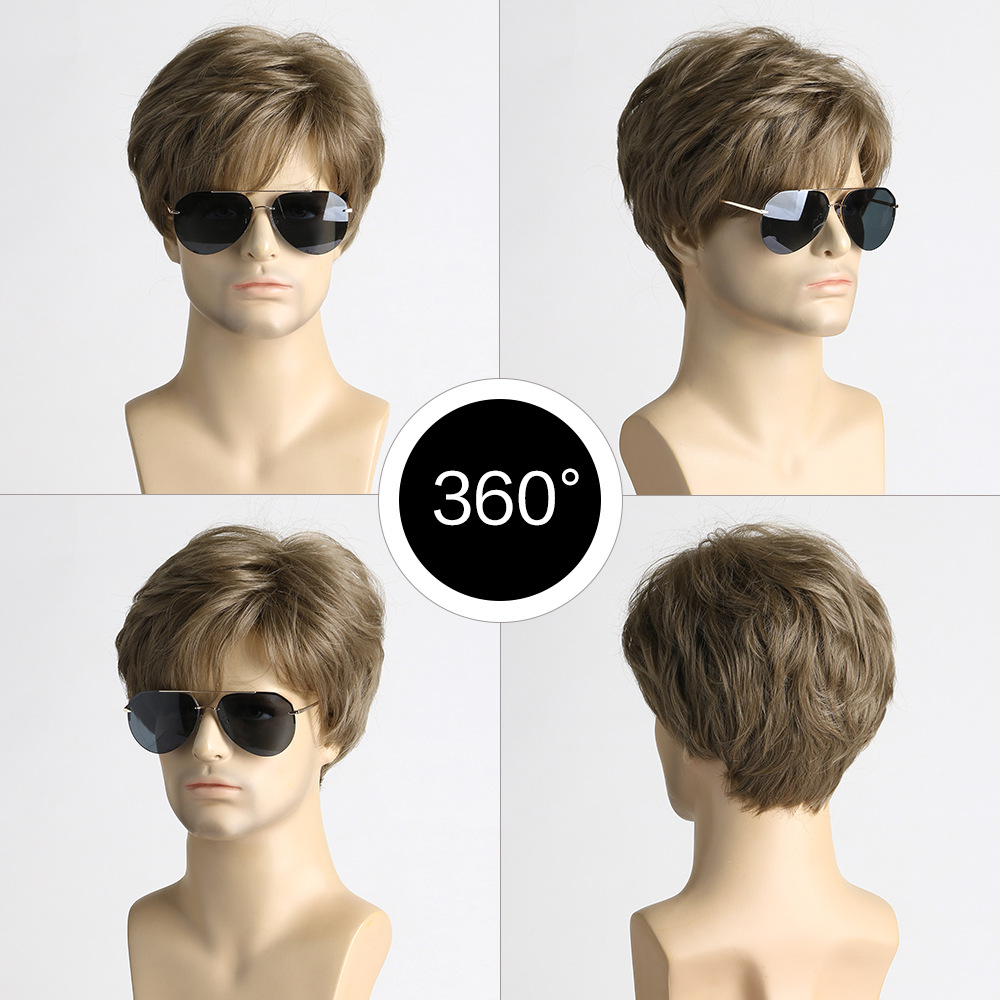 Synthetic Short Brown Wig for  - Men'S Fashion Looks 2026 recensione e prezzo