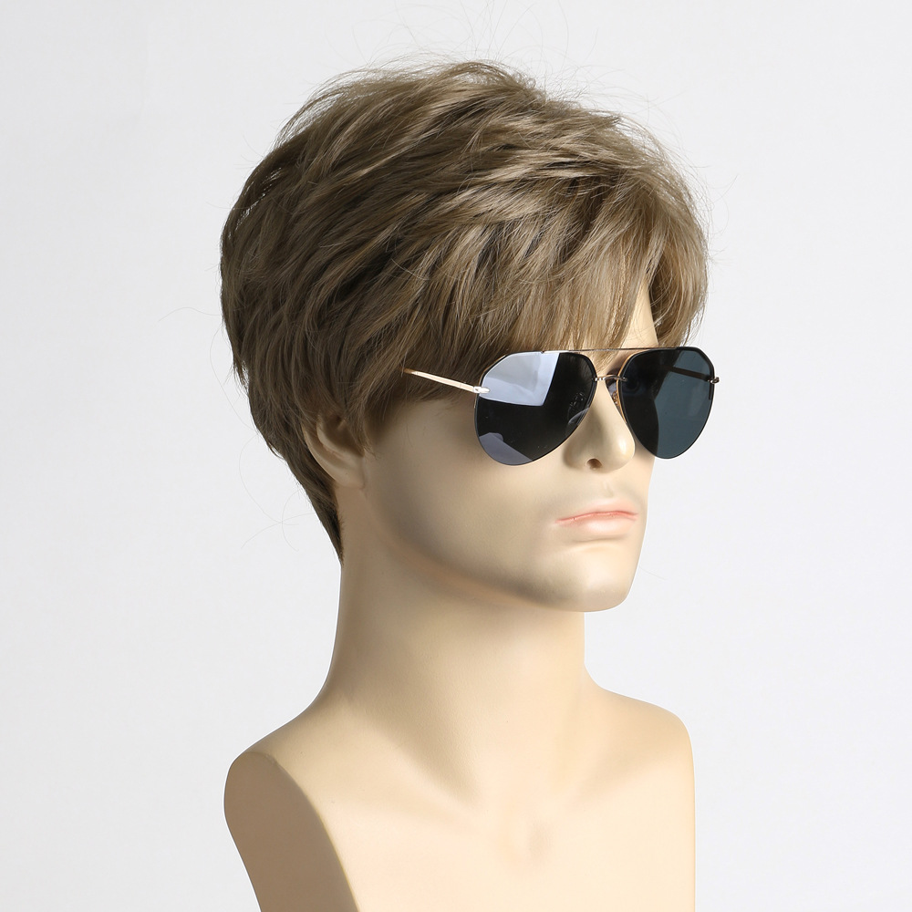 Synthetic Short Brown Wig for  - Men'S Fashion Looks 2026 recensione e prezzo