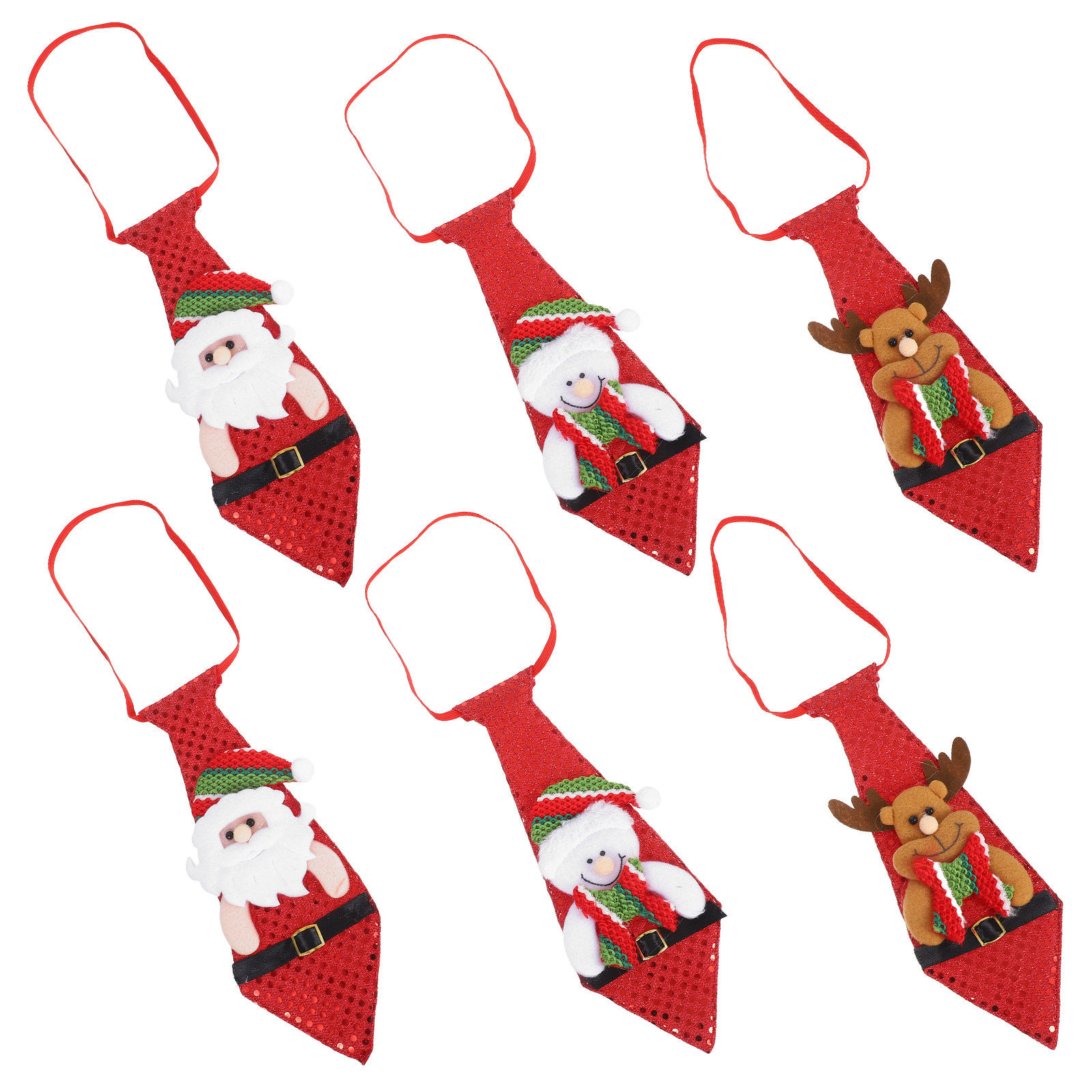 6Pcs Christmas Neck Ties Men F - Men'S Fashion Xmas Party recensione e prezzo