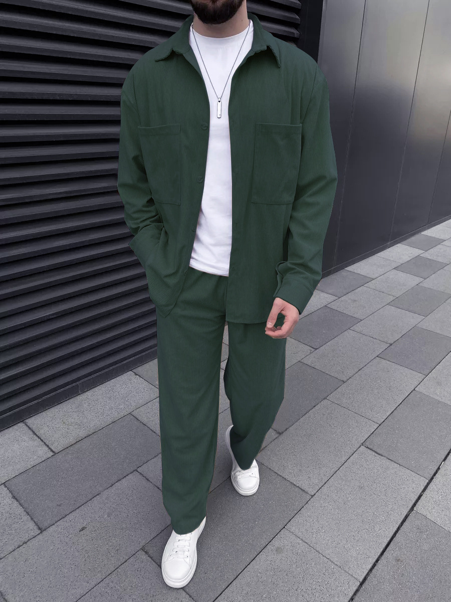 Men's corduroy two-piece outfi - Mens Fashion Top recensione e prezzo