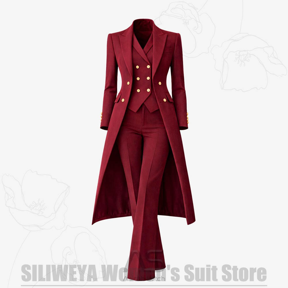 Women's Suit 3 Piece Double Br - Formal Waistcoat Vest recensione e prezzo