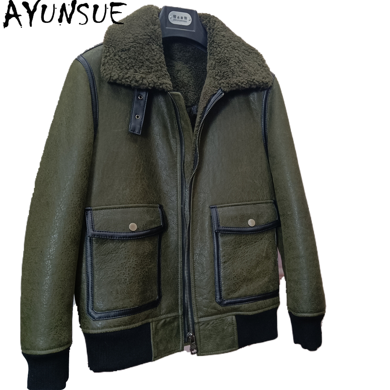 AYUNSUE Warm Natural Fur Coat  - Men'S Fashion Zipper Jacket recensione e prezzo
