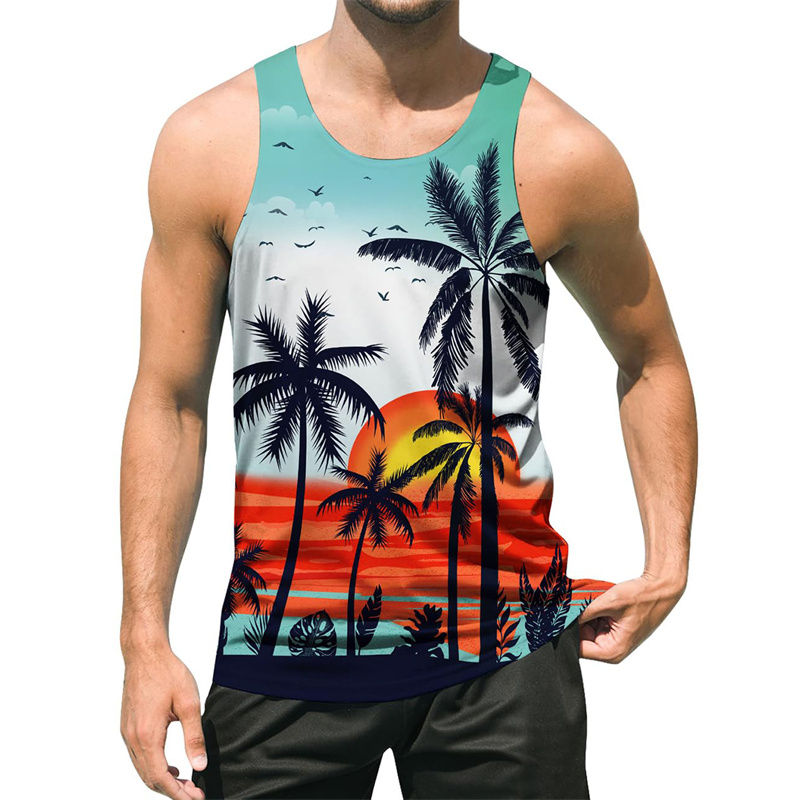 Hawaiian Tank Top Men Sleevele - Men'S Fashion Undershirt recensione e prezzo