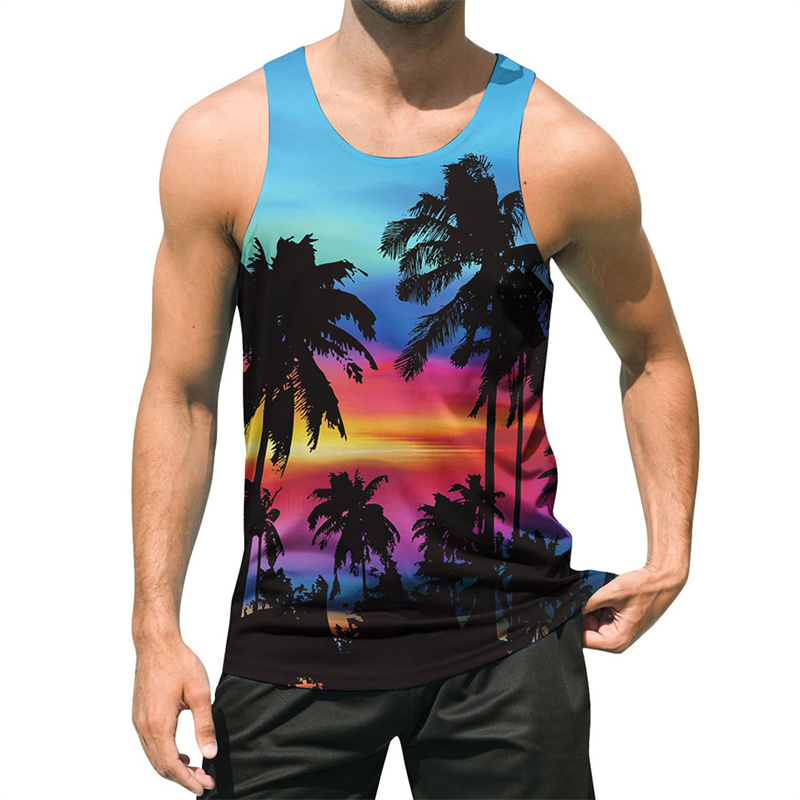 Hawaiian Tank Top Men Sleevele - Men'S Fashion Undershirt recensione e prezzo