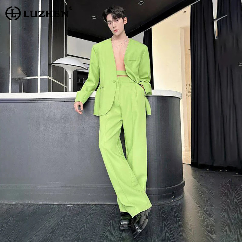 LUZHEN 2026 Spring New Solid C - Men'S Fashion Pants recensione e prezzo