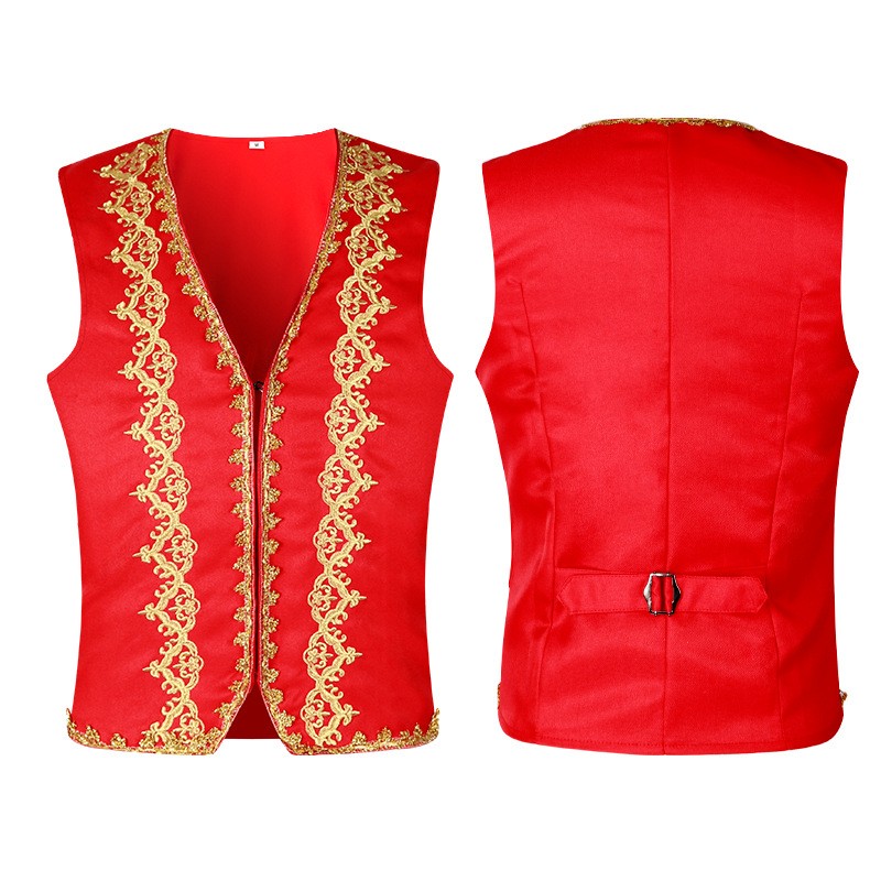 Men's European Style Gold Embe - Formal Waistcoat Vest recensione e prezzo