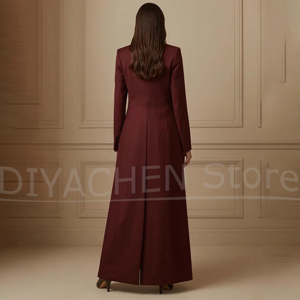 Women's Suit Set Burgundy Long - Formal Waistcoat Vest recensione e prezzo